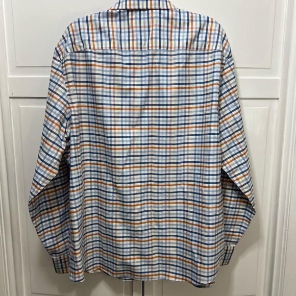 UNTUCKit Oxford Cloth Wrinkle Free Button Up Long Sleeve Shirt. Color Blue XXXL - Picture 4 of 10